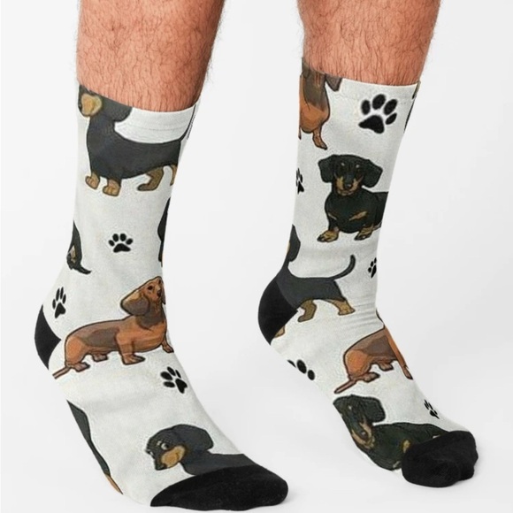 Dachshund Doxie Weiner Sausage Dog Novelty Crew Tube Socks Unisex‎ Men’s Women’s - Picture 9 of 11